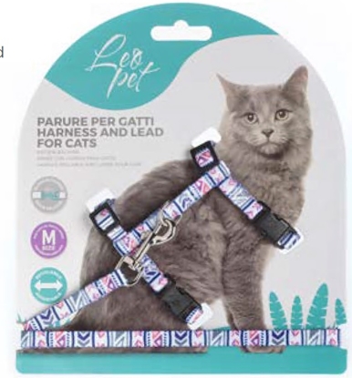 Picture of Printed fancy cat harness and leash